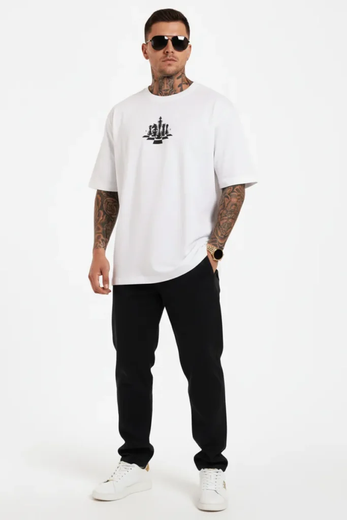 Stylish T Shirts for Men by US Vesta featuring premium oversized white t shirt with minimalist design for modern casual fashion