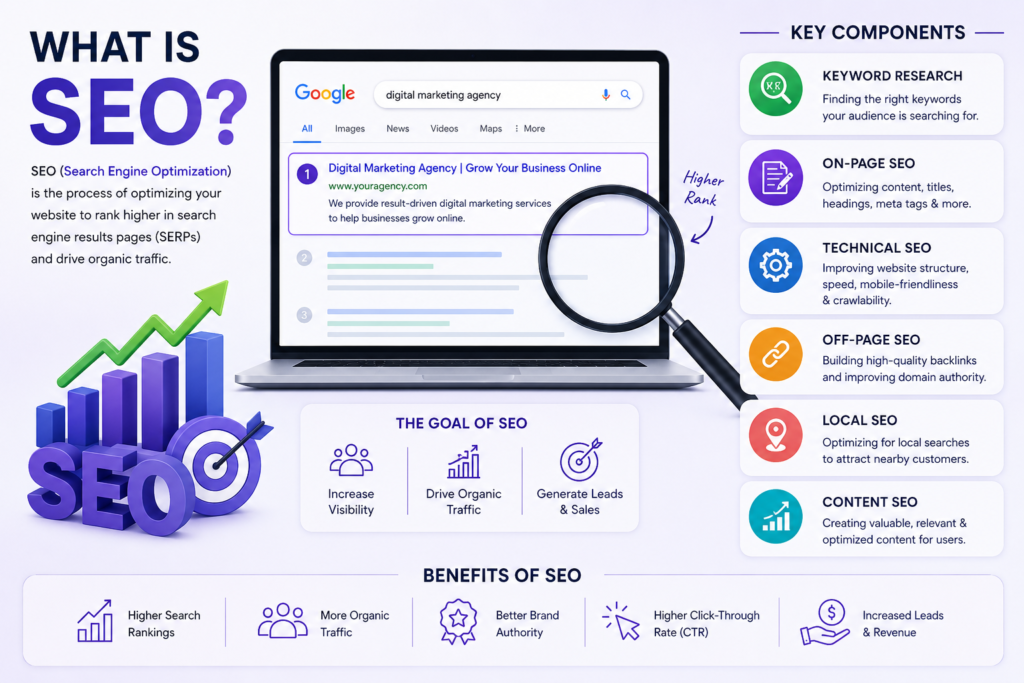 GEO vs SEO showing Search Engine Optimization, keywords, rankings and backlinks